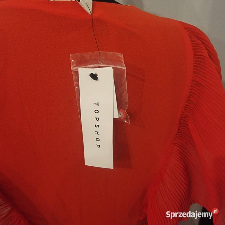 Czerwona maxi sukienka szyfonowa Topshop S Topshop małopolskie Kraków