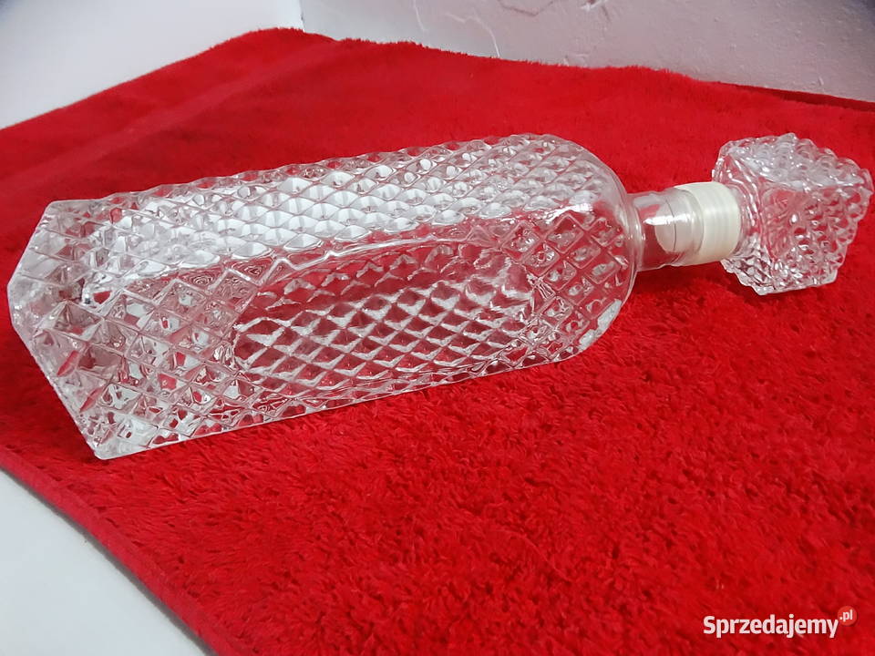 STYLOWA KARAFKA VINTAGE GRUBE SZKŁO RETRO Dom i Ogród Biłgoraj