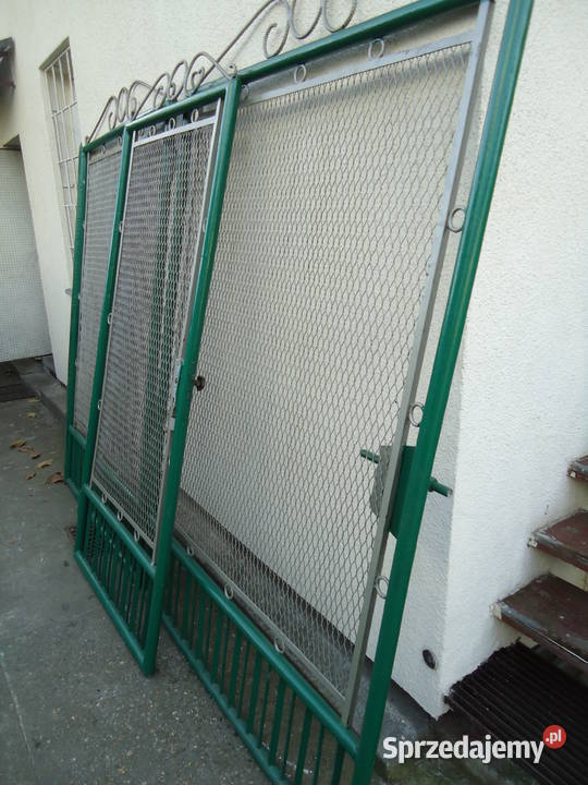 Brama na posesje 3 szkrzydła stalowa używana Nowy Sącz