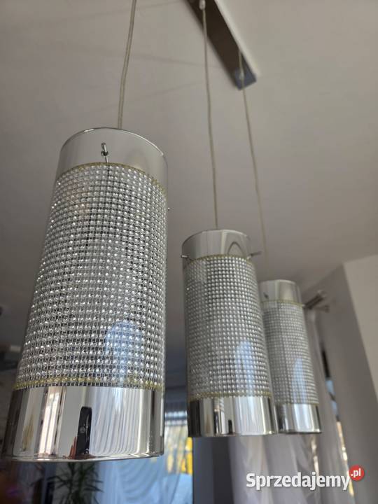 Lampa wisząca srebrna 3xE27 Puławy