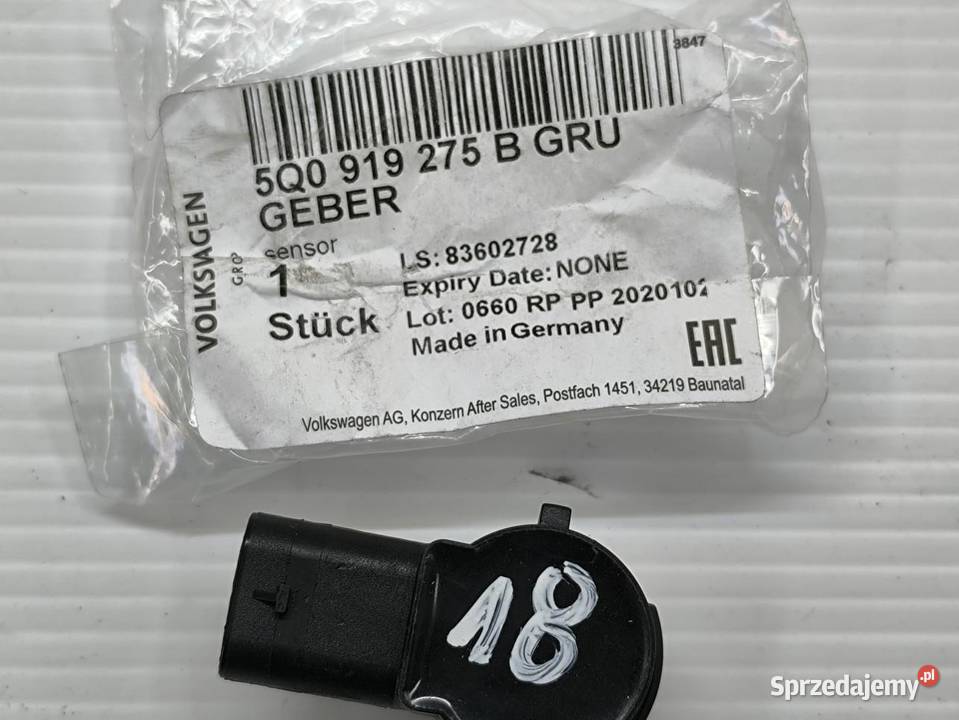 CZUJNIK PARKOWANIA PDC VOLKSWAGEN OE 5Q0919275B Czujniki