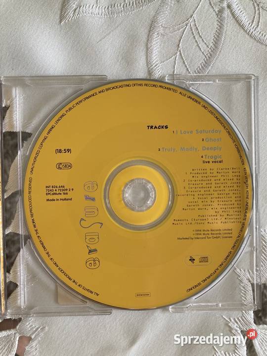 Płyta CD Maxi Single Erasure I Love Saturday Czerwionka-Leszczyny