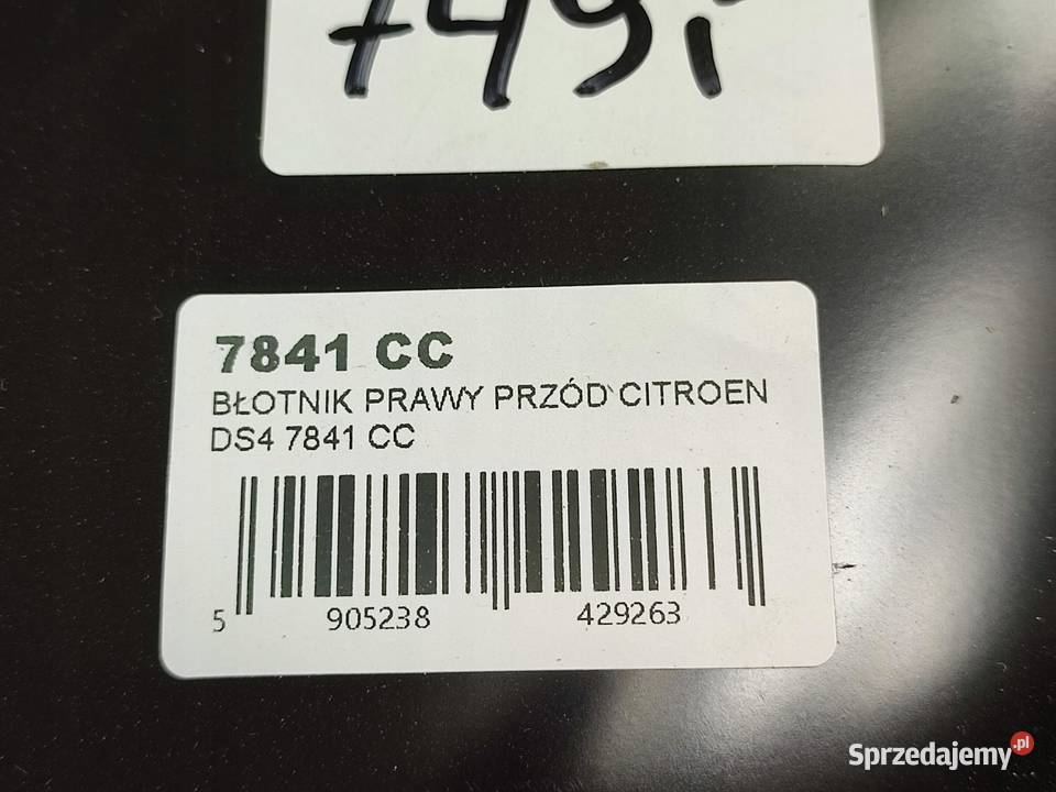 BŁOTNIK PRAWY PRZÓD CITROEN DS4 I 20102016