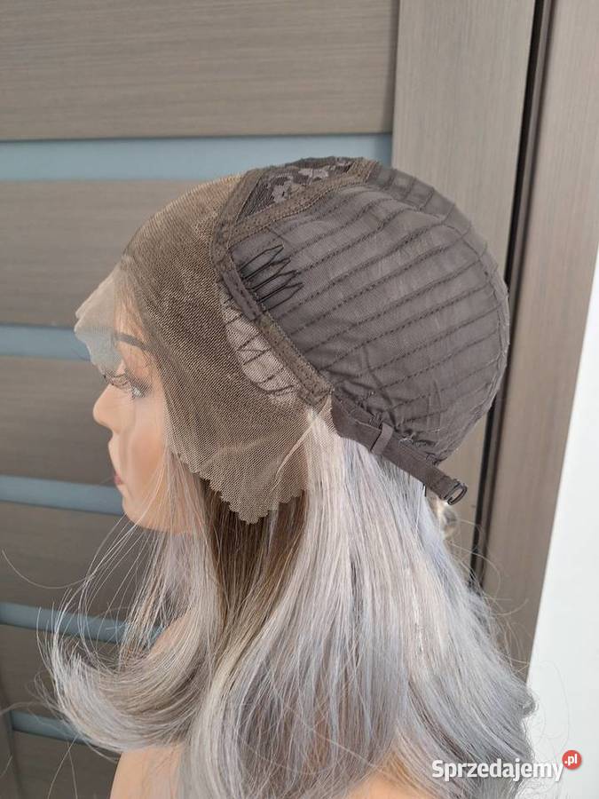 Peruka z koronką w platynowym blond ombre Malbork