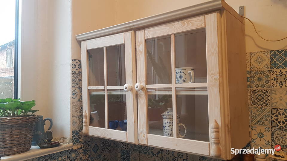 witryna drewniana bielona Białogard sprzedam