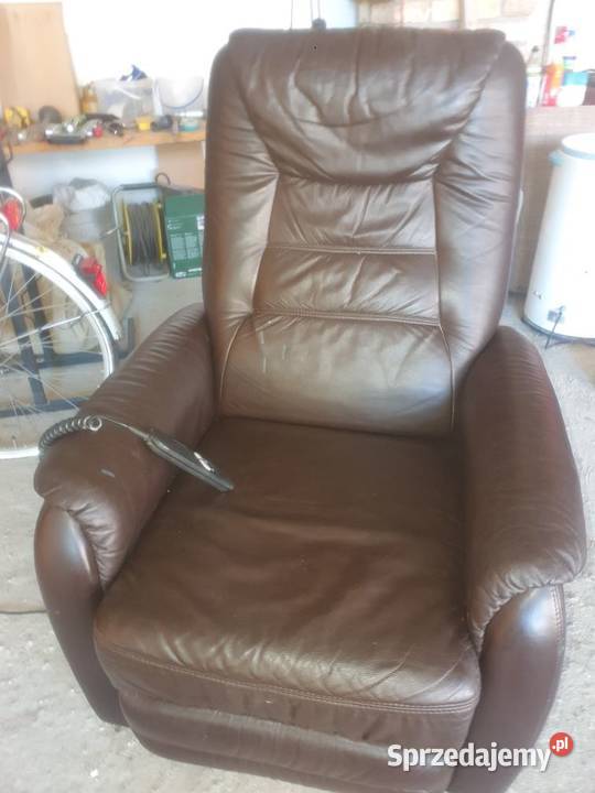 fotel niemiecki skórzany rozkładany z regulacją Fotele Biała Podlaska sprzedam