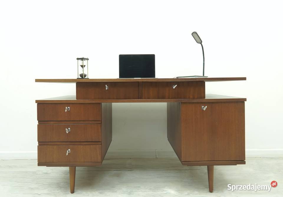 Zabytkowe biurko PRL profesjonalnej renowacji Jerka