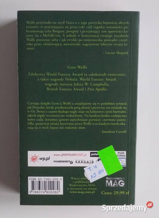 W dżunglach Zieleni Gene Wolfe fantasy Bełchatów