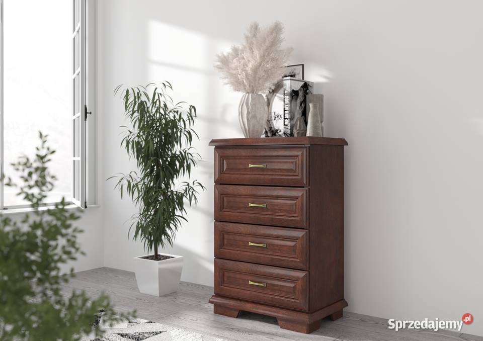 Komoda drewniana z szufladami dębowa albo bukowa 44cm