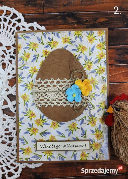 Kartki wielkanocne ręcznie robione vintage małopolskie Kraków