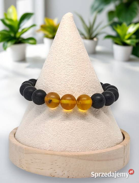 Bransoletka z bursztynu BURSZTYN bałtycki kulka Warszawa