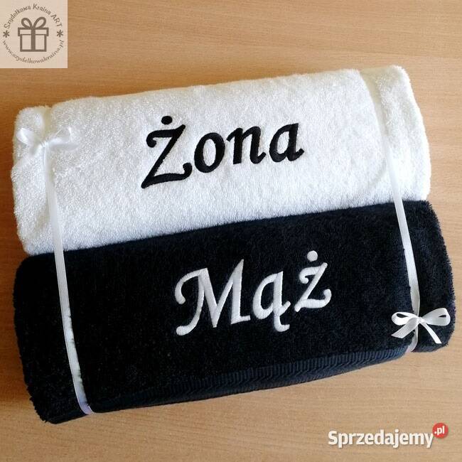 Ręcznik z HAFTEM imię prezent CHŁOPAK DZIEWCZYNA Toruń sprzedam