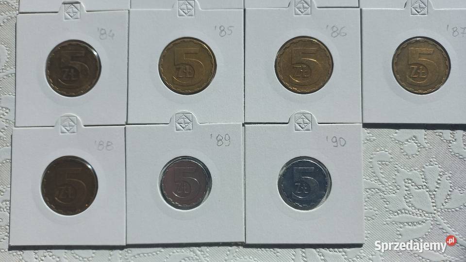 5 złoty PRL wszystkie roczniki mosiężne Trzebinia