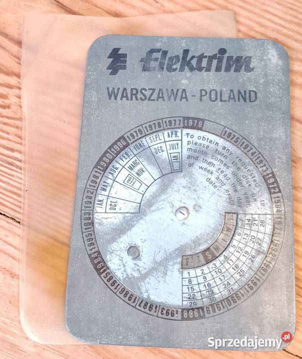 wieczny kalendarz na lata 19711997 retro PRL warmińsko-mazurskie Olsztyn sprzedam