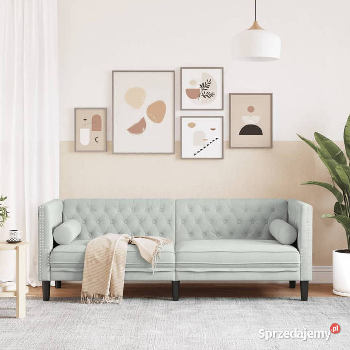 Sofa Chesterfield z wałkami trzyosobowa mazowieckie Warszawa