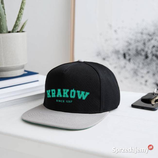Czapka snapback KRAKÓW Since 1257 Zielony napis małopolskie Kraków
