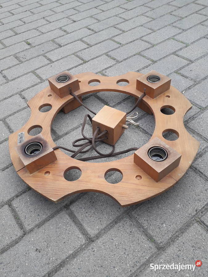 Lampa drewniana oryginalna Warszawa sprzedam