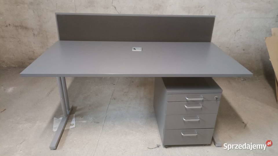 Biurko 160x80 szare regulowana wysokość Nowy Krosno