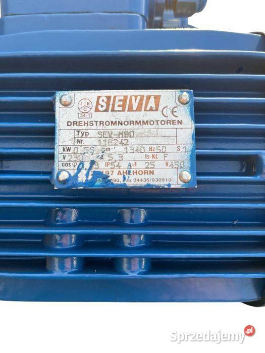 Silnik elektryczny SEVAGermany 055kW 1340 obrmin Tuliszków