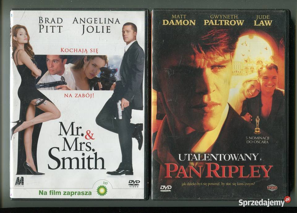 Mr Mrs Smith Utalemtowany Pan Ripley 2 filmy DVD 1 płyta Szczecin
