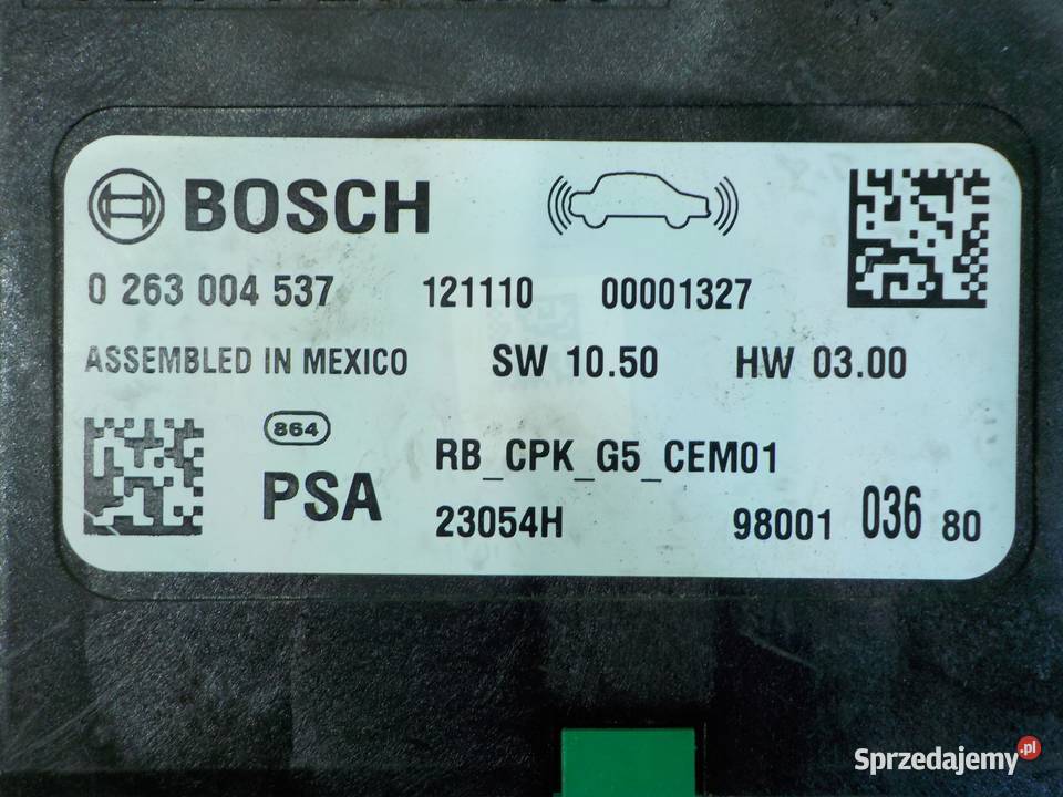 PEUGEOT 208 I 16 EHDI 13r HB 3D modul parkowania Wyposażenie elektryczne mazowieckie Suków