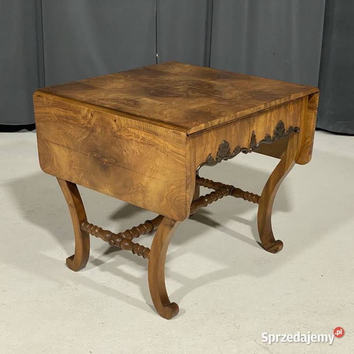 Stół z szufladami w stylu Biedermeier klapiak Gryfice sprzedam