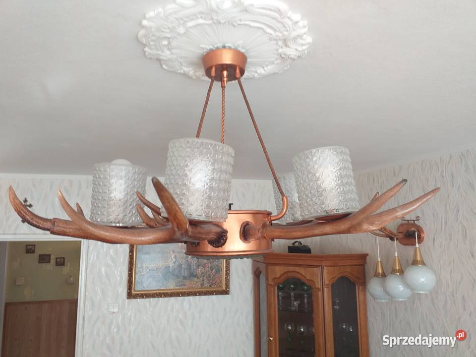 Oświetlenie z rogów i miedzi Starogard Gdański