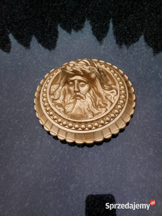 Głowa Pana Jezusa złota czerniona duraluminium Pozostałe Pozostałe Strzegowo
