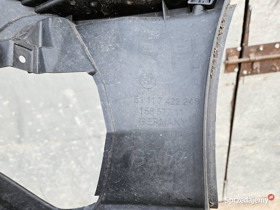 BMW 3 G20 G21 ŚLIZG PRAWY ZDERZAKA PRZÓD 7422248