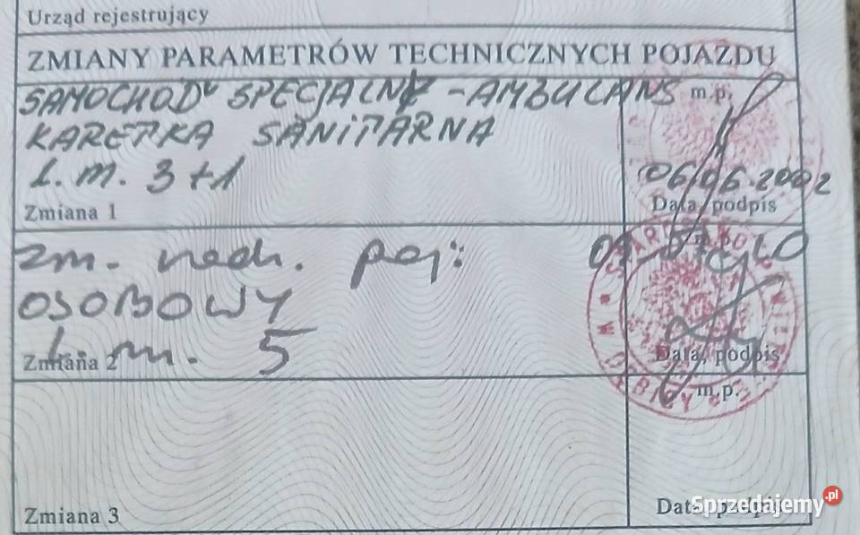 Polonez Cargo Plus karetka ambulans benzyna+LPG mazowieckie Wodynie