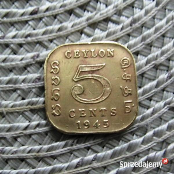 Cejlon 5 Cent 1945r Kalisz sprzedam