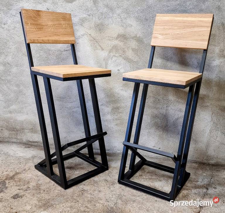 Hoker LOFT NA WYMIAR barowy DĄB 75 stal Bartoszyce