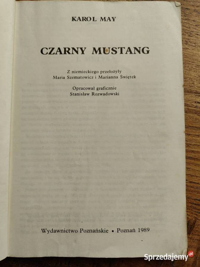 Czarny Mustang Karol May Beletrystyka, powieści Kraków
