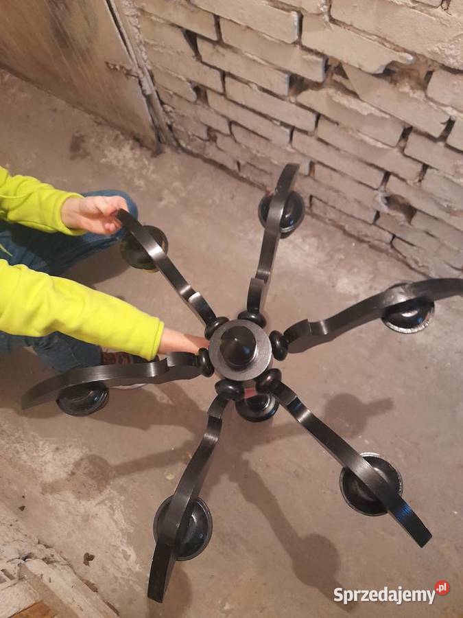 Zyrandol sześcioramienny Drewniany Sosnowiec