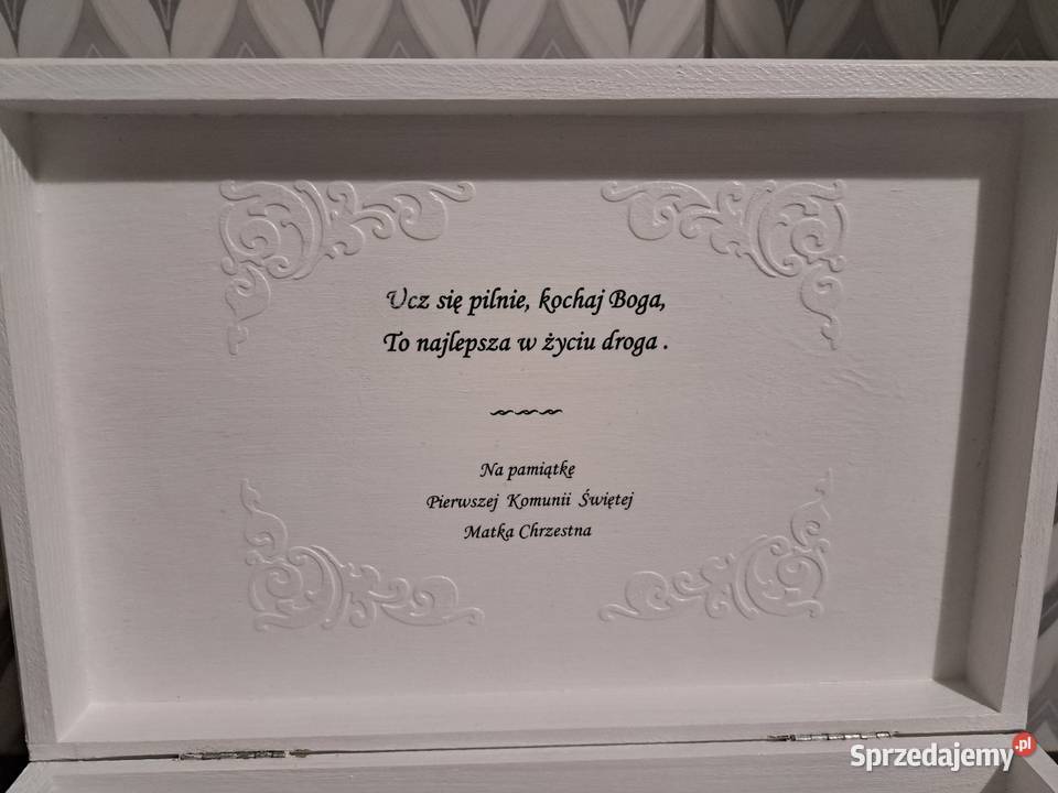 Kuferek komunia kielich z imieniem handmade Kędzierzyn-Koźle