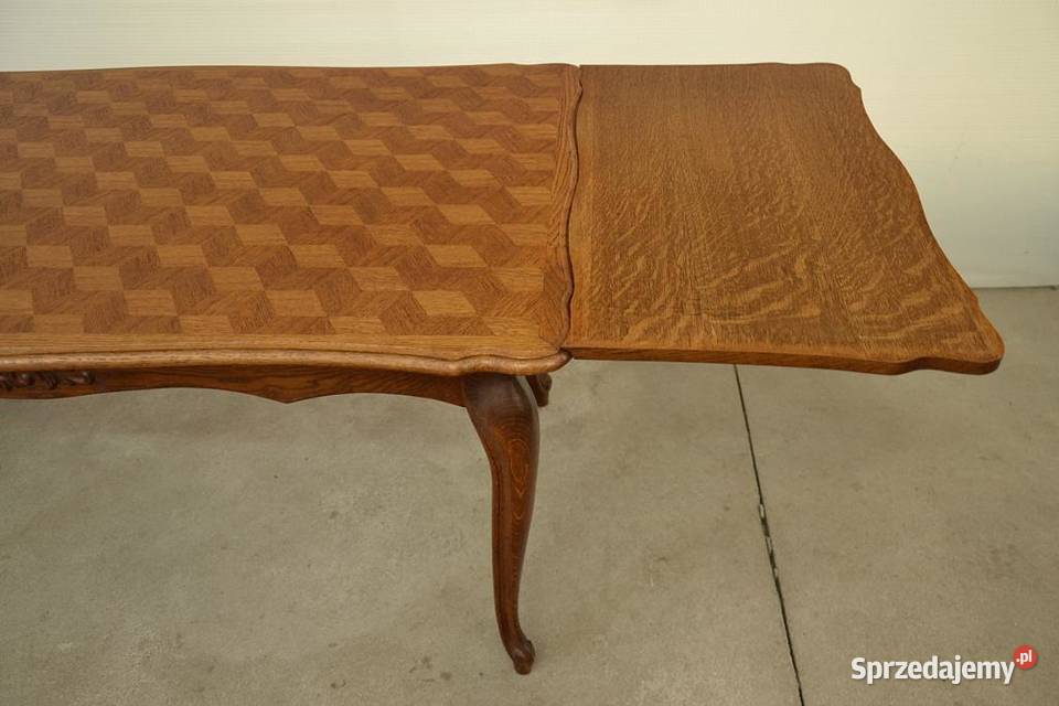 stół ludwikowski rozkładany Antyki, Sztuka, Kolekcje Poddębice