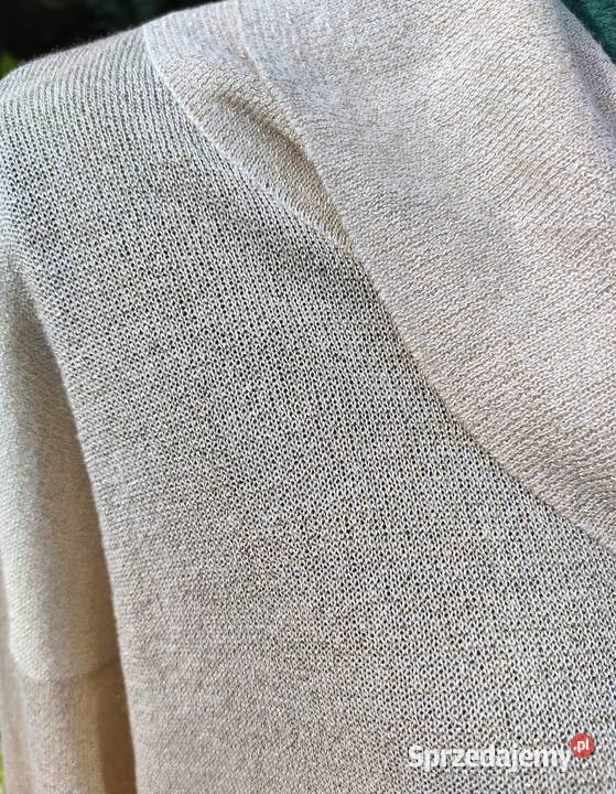 Cienki sweter Reserved XL dekolt woda beżowy Szczecin