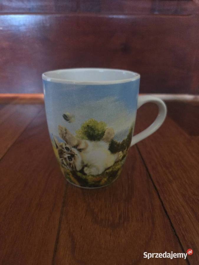 Zestaw 3 kubków z kotkami stan NOWY wielokolorowy Czaplinek