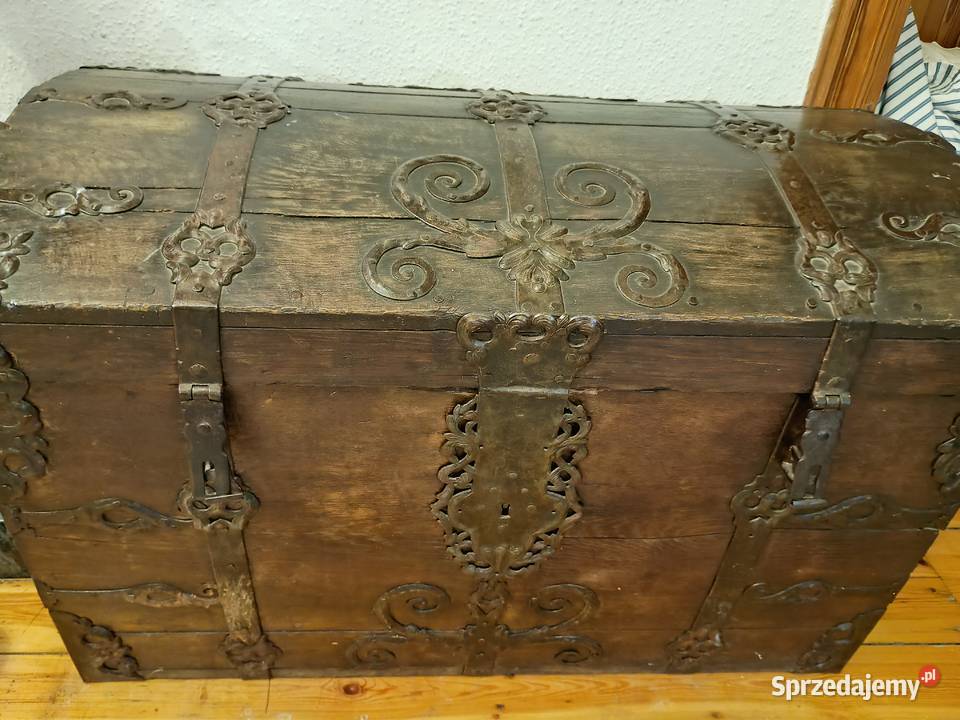 Skrzynia barokowa drewniana kufer Wrocław