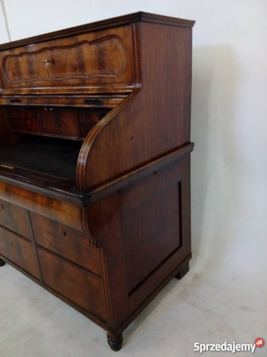 Oryginalny sekretarzyk biedermeier z żaluzją