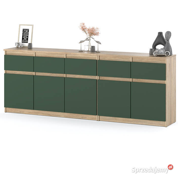Komoda Do Sypialni 200 5 Szuflad Nowoczesna Dąb Elbląg