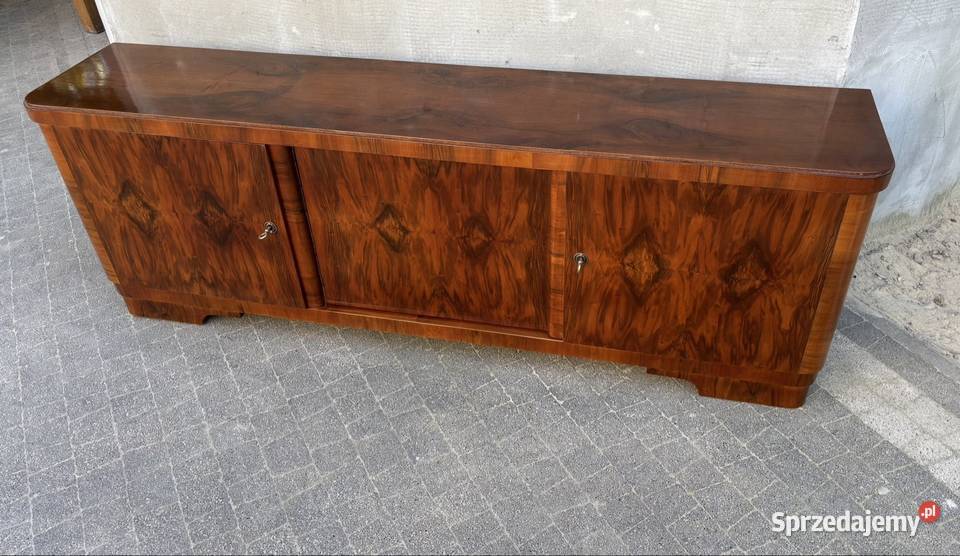 Komoda RTV Orzech 180 Art Deco Antyk Renowacji