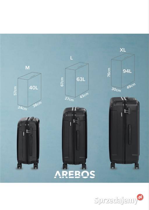 Walizki podróżne 3 sztuki