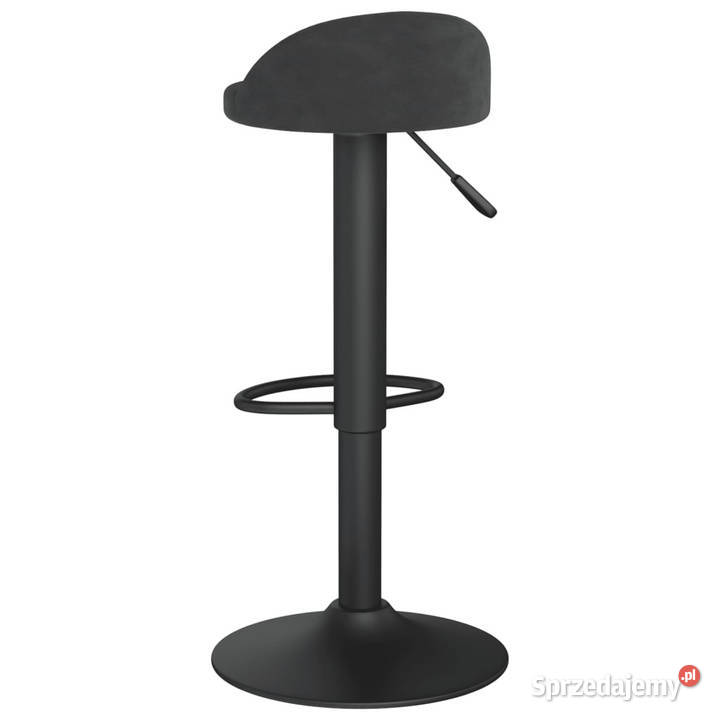 Stołki barowe 2 czarne obite aksamitem WM333598 Warszawa