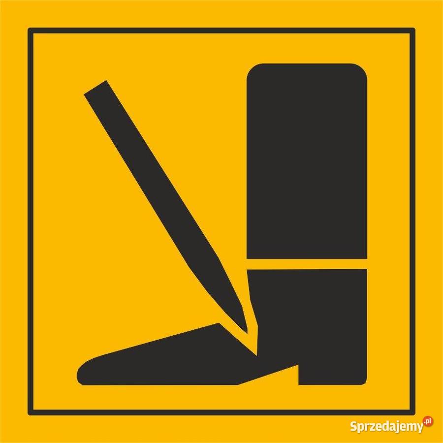 Naklejka ostrzegawcza na maszyny piktogram Kamionna