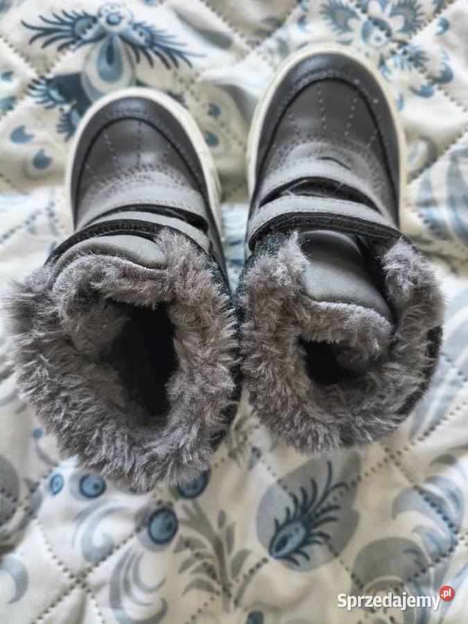 Buty zimowe dziecięce ocieplane szare Cool Club