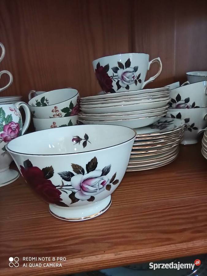 filiżanka z talerzykiem deserowym Colclough Made Gdańsk sprzedam