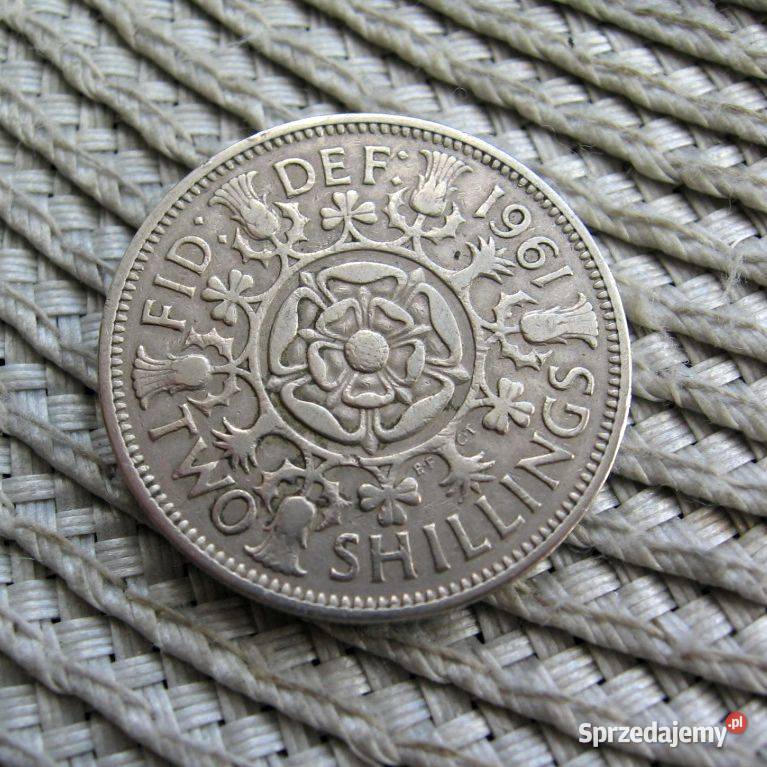 Wielka Brytania 2 Szylingi 1961r Kalisz