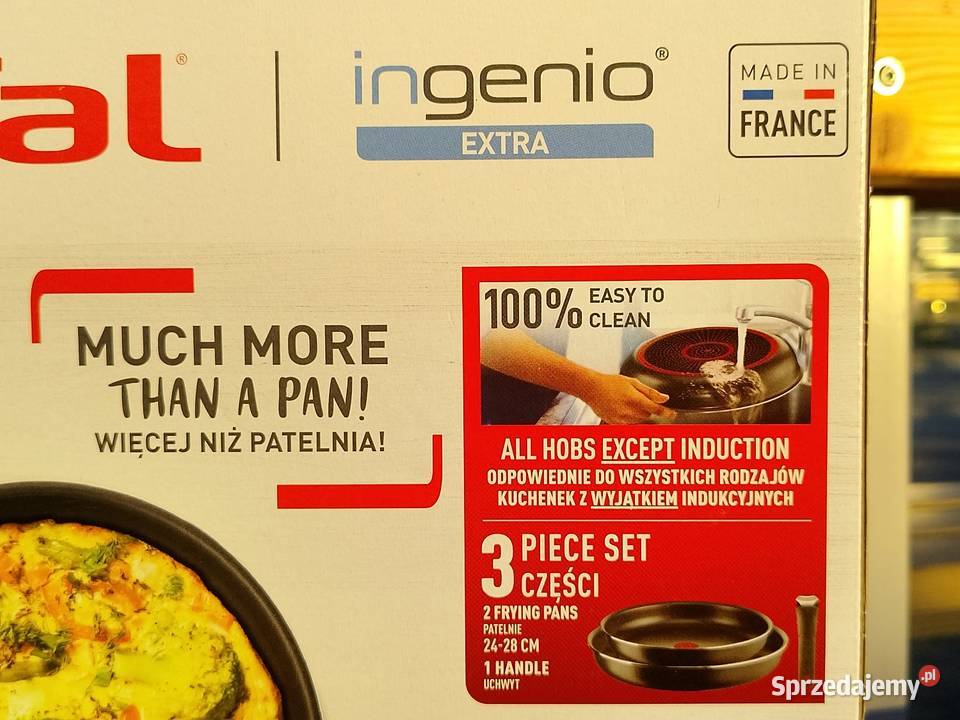 Tefal Ingenio zestaw patelni 24 i 28 Patelnie i woki Tarnów