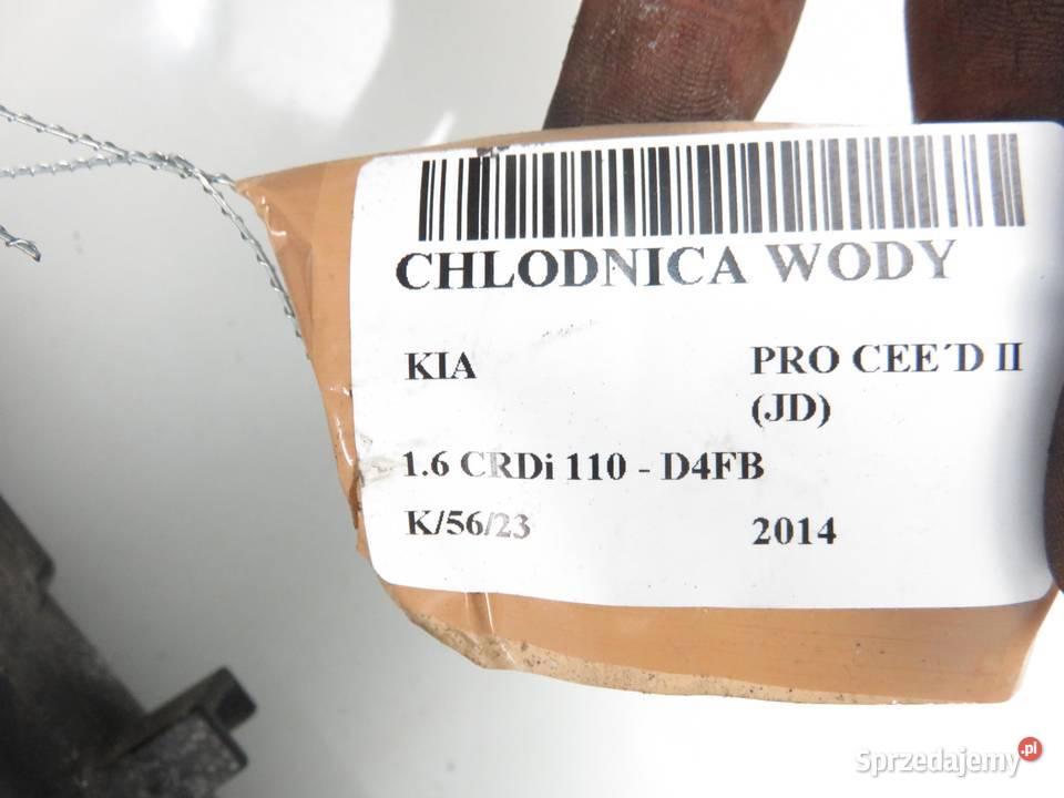 CHŁODNICA WODY KIA CEED II 16 CRDi sprzedam